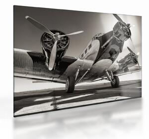 Tablou pe sticlă - Avioane istorice (70x50 cm)