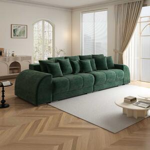 Canapea extensibilă dumonde cu 2 lăzi de depozitare si sezut confortabil din spuma high-density, Verona Monolith Verde 310x120 cm