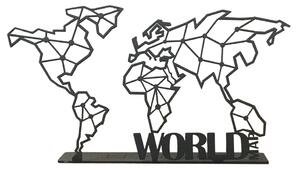 Decor de masă World Map Pod 30x3x16 Negru