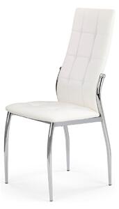 Scaun K209, alb/crom, piele ecologica/metal, 43x54x101 cm