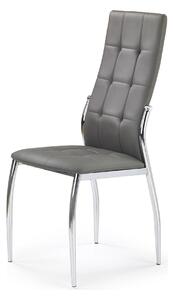 Scaun K209, gri/crom, piele ecologica/metal, 43x54x101 cm