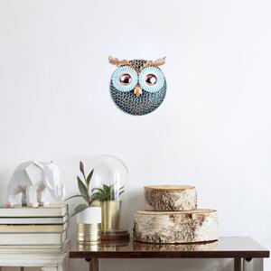 Owl 3 - Decor de perete metalic cupru 19x19 Multicolor