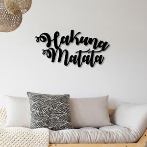 Hakuna Matata Decor metalic de perete 70x35 Negru