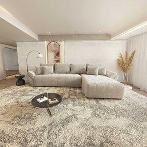 Colțar extensibil dumonde cu ladă de depozitare si sezut confortabil din spuma high-density, Berlin XL Jaguar Gri 19 II 350x185 cm