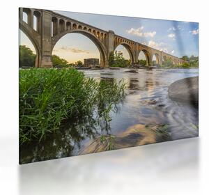 Tablou pe sticlă - Podul de cale ferată Richmond (70x50 cm)