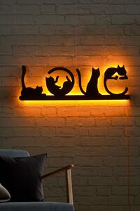 Cat Love - Galben Iluminat decorativ LED 70x22 Galben