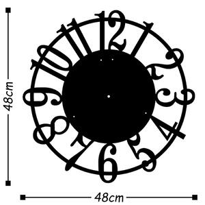Ceas de perete metalic 15 - Negru Ceas de perete metalic decorativ 48x48 negru