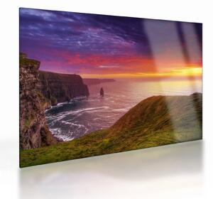 Tablou pe sticlă - Stâncile din Moher (70x50 cm)