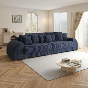 Canapea extensibilă dumonde cu 2 lăzi de depozitare si sezut confortabil din spuma high-density, Verona Tilia Albastru 310x120 cm