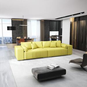 Canapea extensibilă dumonde cu ladă de depozitare si sezut confortabil din spuma high-density, Marbela Enjoy Green XXL 295x100 cm