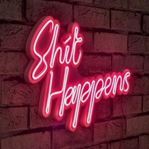 Shit Happens - Pink Iluminare decorativă LED din plastic 45x2x29 Roz