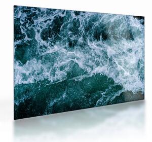 Tablou pe sticlă - Valuri oceanice (70x50 cm)