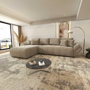 Colțar extensibil dumonde cu ladă de depozitare si sezut confortabil din spuma high-density, Berlin XL Vibe Maro 350x185 cm