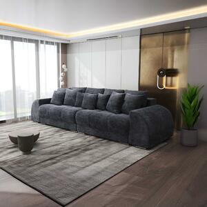 Canapea extensibilă dumonde cu 2 lăzi de depozitare si sezut confortabil din spuma high-density, Verona Vibe Gri Antracit 310x120 cm