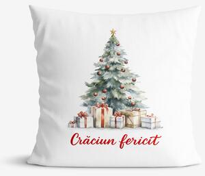Goldea față de pernă de crăciun decorativă - bradul de crăciun 45 x 45 cm