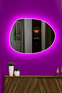 Oglinda Piago cu iluminare LED 60x46 Roz