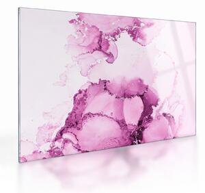 Tablou pe sticlă - Decor roz (70x50 cm)
