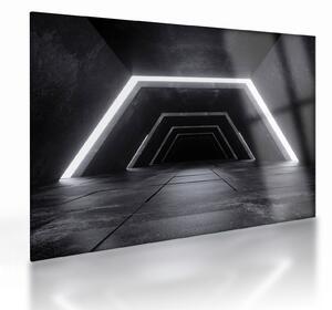 Tablou pe sticlă - Tunel futurist (70x50 cm)