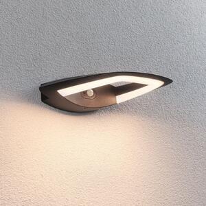 Paulmann LED senzor lampă de perete pentru exterior Akena, 3.000 K, antracit, Negru, Aluminiu, Modern