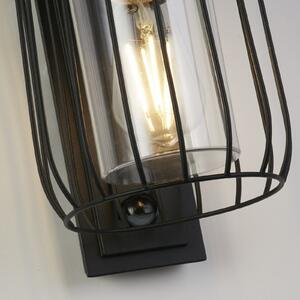 Searchlight Aplică de exterior Reed, IP44, negru, metal, reglabil, Negru, Aluminiu, Modern