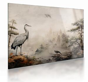Tablou pe sticlă - Desen animat peisaj (70x50 cm)