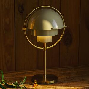 GUBI Lampa de masă cu baterie Gubi Multi-Lite, culoare alamă/gri, 30 cm, reglabil, Auriu / Alamă, Camera de zi / sufragerie, Metal, Design