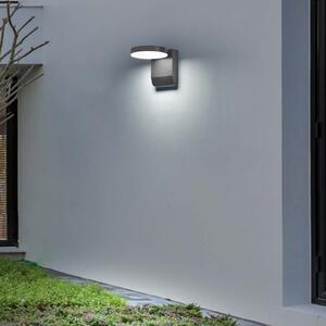 CMD Aplică de perete cu LED 9082, antracit, lățime 16 cm, CCT, IP54, Negru, Aluminiu, Modern
