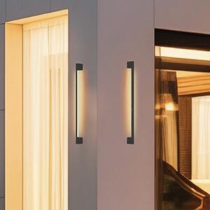 Viokef Lampă LED pentru exterior Tessa, gri închis, înălțime 90 cm, metal, Gri, Aluminiu, Modern