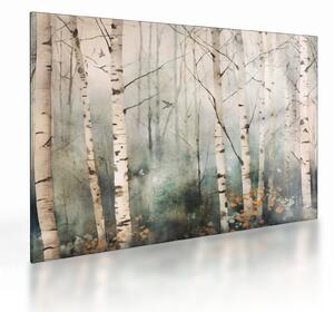Tablou pe sticlă - Desenarea unui model de pădure (70x50 cm)