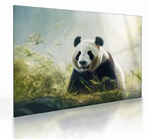 Tablou pe sticlă - Panda (70x50 cm)