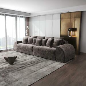 Canapea extensibilă dumonde cu 2 lăzi de depozitare si sezut confortabil din spuma high-density, Verona Cremona Maro-bej 310x120 cm