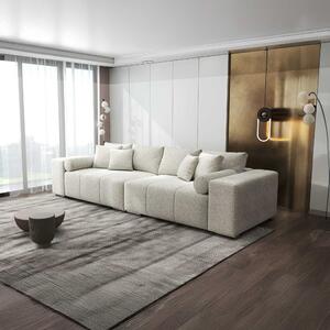 Canapea extensibilă dumonde cu ladă de depozitare si sezut confortabil din spuma high-density, Marbela XXL Arena Bej 20 295x120 cm