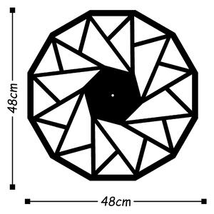 Ceas de perete 18, metal, negru, 48x48 cm