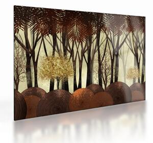 Tablou pe sticlă - Pădure decorativă (70x50 cm)