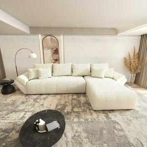 Colțar extensibil dumonde cu ladă de depozitare si sezut confortabil din spuma high-density, Berlin XL Jaguar Ivory 1 II 350x185 cm