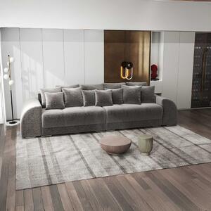 Canapea extensibilă dumonde cu 2 lăzi de depozitare si sezut confortabil din spuma high-density, Verona Monte Gri 16 310x120 cm