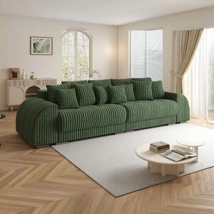 Canapea extensibilă dumonde cu 2 lăzi de depozitare si sezut confortabil din spuma high-density, Verona Tilia Verde 310x120 cm