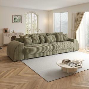 Canapea extensibilă dumonde cu 2 lăzi de depozitare si sezut confortabil din spuma high-density, Verona Tilia Verde Olive 310x120 cm