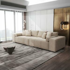 Canapea extensibilă dumonde cu ladă de depozitare si sezut confortabil din spuma high-density, Marbela XXL Quelle Bej 05 295x120 cm
