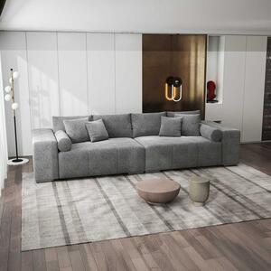 Canapea extensibilă dumonde cu ladă de depozitare si sezut confortabil din spuma high-density, Marbela XXL Quelle Gri 92 295x120 cm