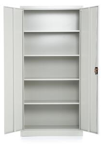 Dulap metalic universal, 90 x 40 x 185 cm, încuietoare cu cilindru, gri deschis - ral 7035