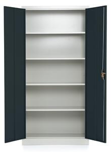 Dulap metalic universal, 90 x 40 x 185 cm, inchidere cilindrica, antracit - ral 7016