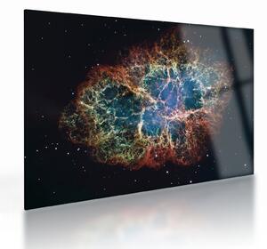Tablou pe sticlă - Nebuloasa Crabului (70x50 cm)