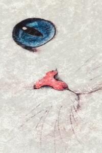 Covoras baie Blue Eyes, 40x60 cm, forma dreptunghiulara, tapiterie pol