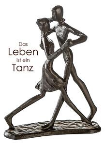 Decoratiune Dancing, fier, maro bronz, 13x17x8 cm