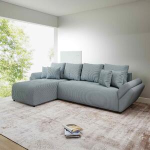 Colțar extensibil dumonde cu ladă de depozitare si sezut confortabil din spuma high-density, Berlin XL Zoom Grey 350x185 cm