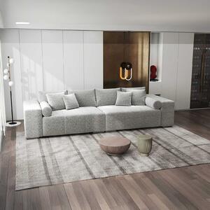 Canapea extensibilă dumonde cu ladă de depozitare si sezut confortabil din spuma high-density, Marbela XXL Arena Gri 295x120 cm