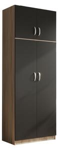 Dulap cu 2 usi, Athos, V5, Antracit-Stejar, 80x42x240 cm
