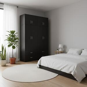 Dulap cu 4 usi, Athos, V8, Wenge, 160x42x240 cm