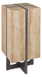 Scaun de bar Garrett, Lemn Otel, Maro, 32x32x70 cm